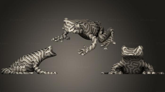 Статуэтки животных (Лор Древесная лягушка, STKJ_1145) 3D модель для ЧПУ станка